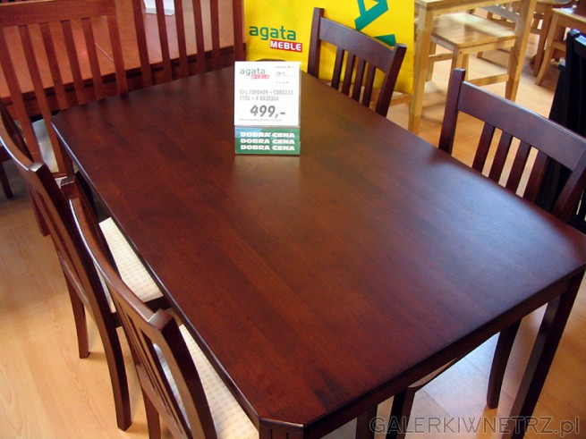 Tani stół z 4ma krzesłami - 499PLN w Meble Agata. To stół z gazetki, jak na ...