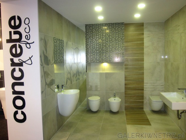 Aranżacja bardzo prostej, eleganckiej łazienki, gdzie zostało wykorzystane kilka ...