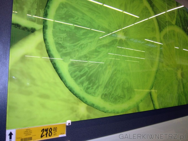 Przykład szkła laminowanego do kuchni ze zdjęciem limonki o wymiarze 60x120 cm ...